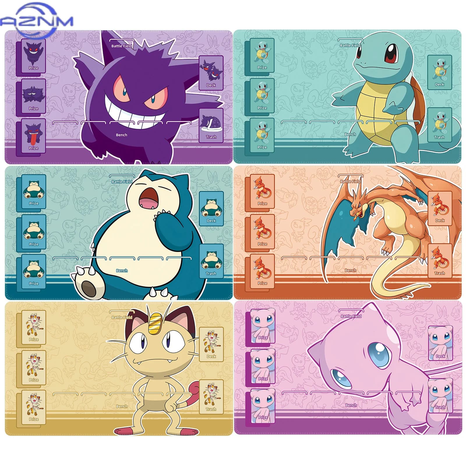 Diy Ptcg Gengar Mew Card Battle Mat Ptcg Snorlax Lucario Single Player Board Game Card Battle Table Mat Gift Toys