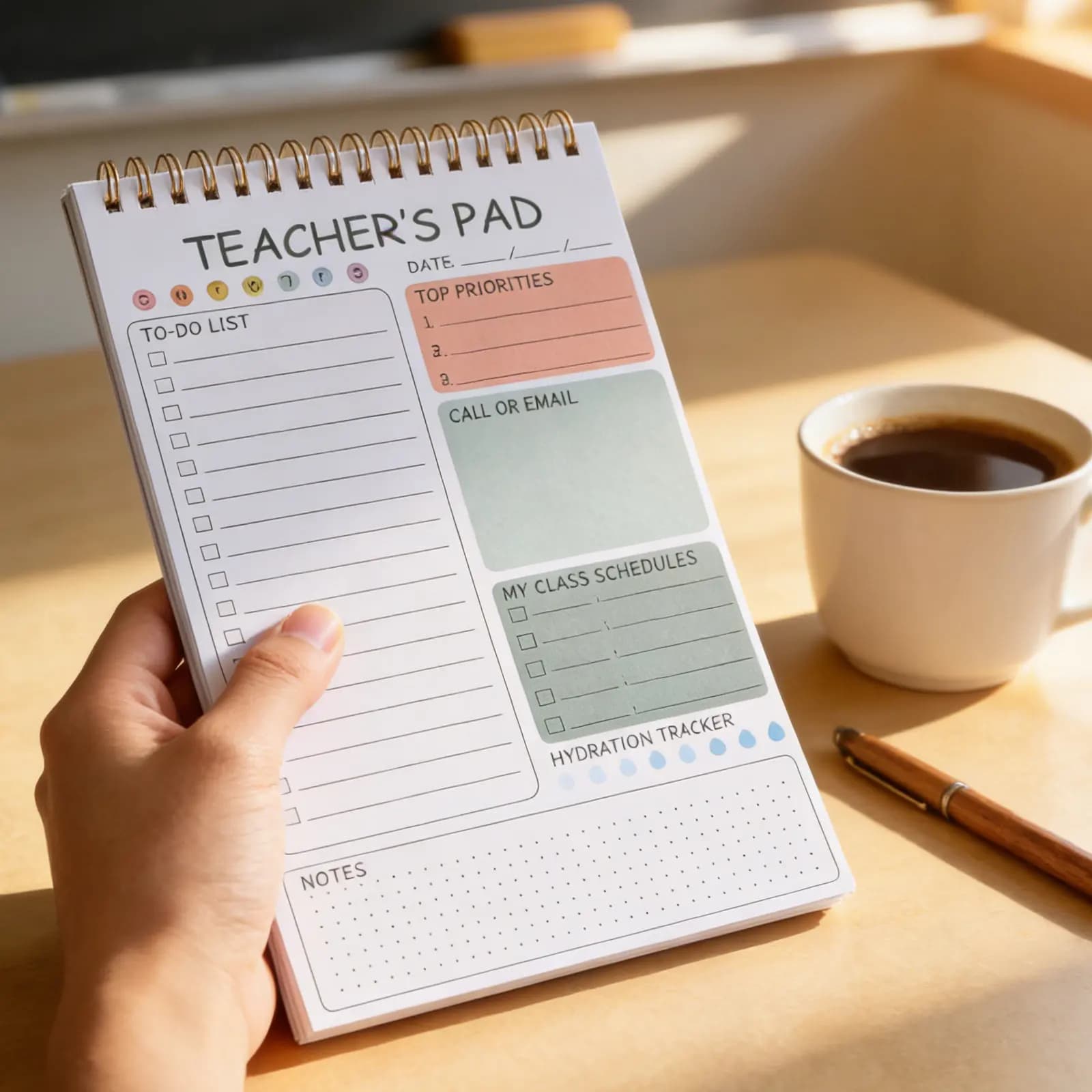 Agenda Rosa 8.6, Blocco Note, Articoli di Cancelleria, Quaderno per Pianificazione Progetti, Organizer per Compiti, Agenda Giornaliera a Spirale