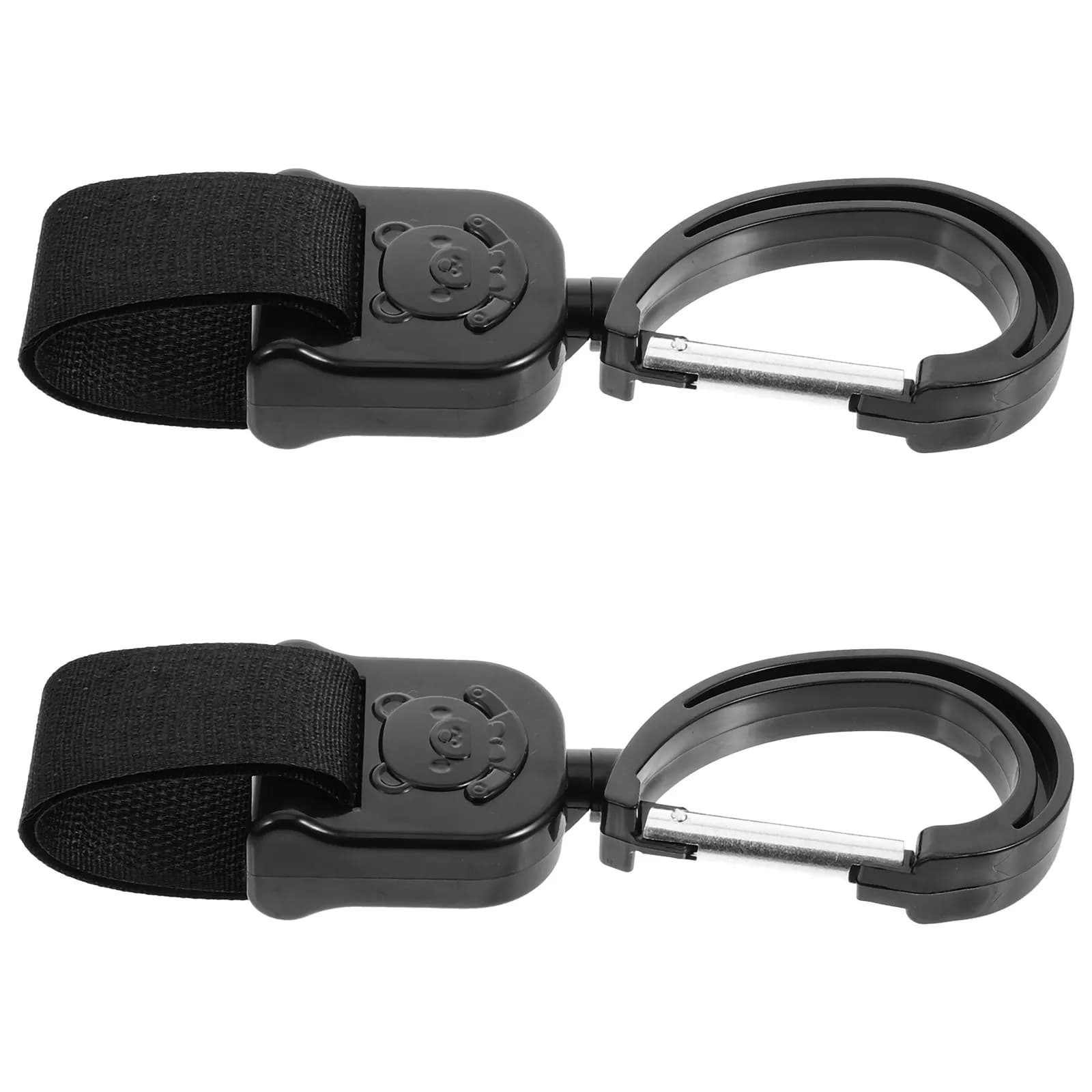 2 Ganci Girevoli Universali per Passeggino, Ideali per Appendere Borse, Pannolini, Organizzatori per la Spesa, Clip Portatile Leggera e Riutilizzabile