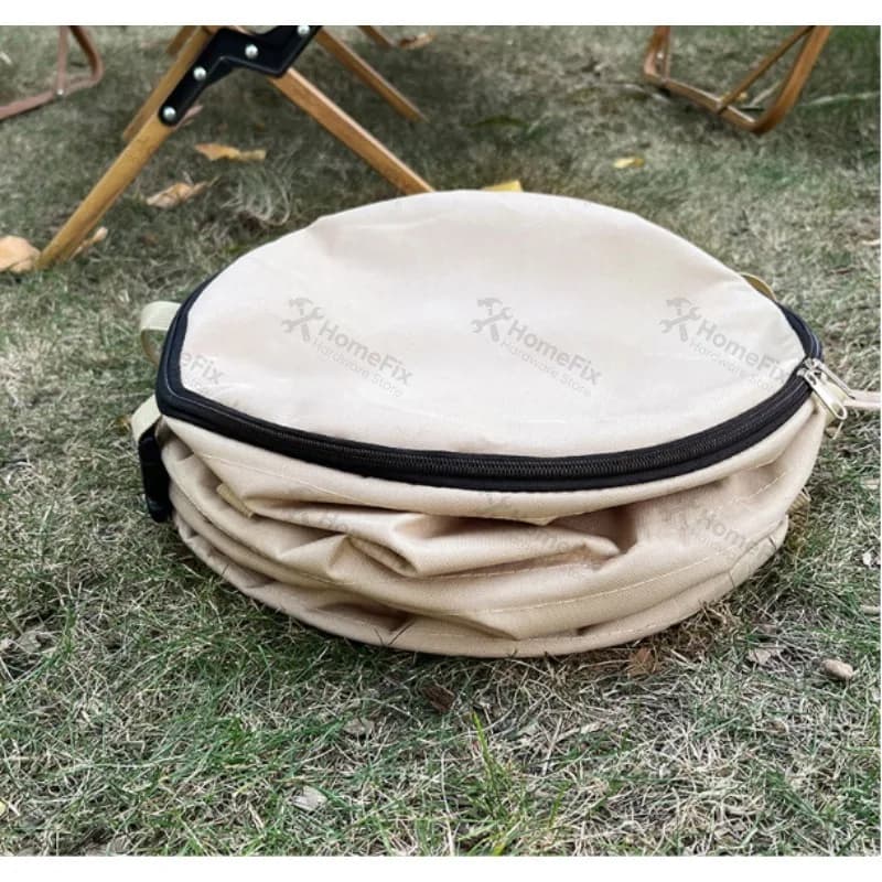 Outdoor Foldable Trash Can with Lid, Collapsible Waste Bin for Yard Gardening Camping Picnic Portable Storage Container