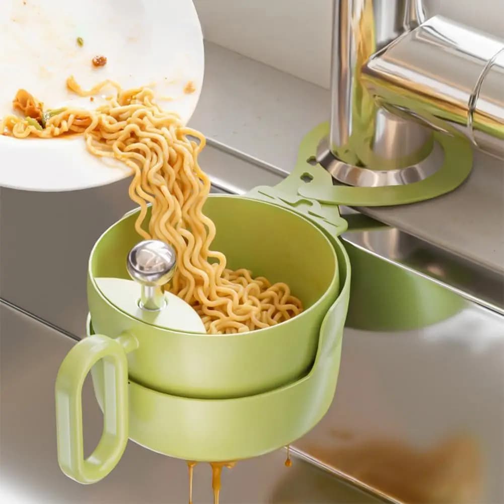 Hanging Sink Basket With Adjustable Hanging - Detachable Filter, Space-Saving Drain Basket,Food Waste Drainage