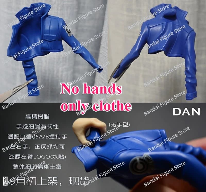In Stock DAN Dragon Ball Super Saiyan Tonsen Torankusu Trunks Handheld Clothing Styling Blue Leather Jacket Anime Action Figure