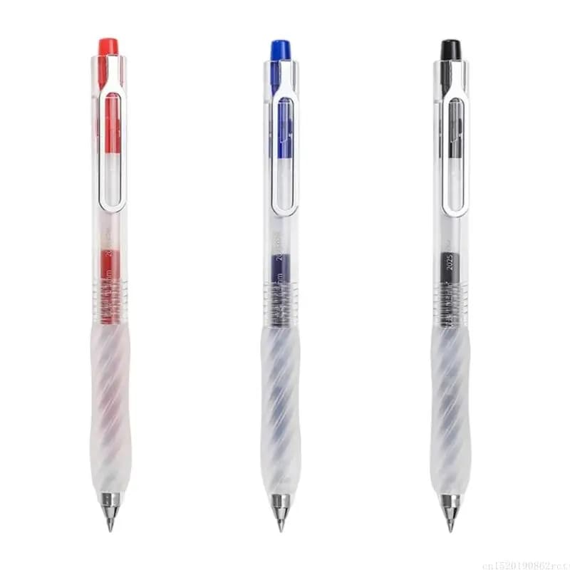 D5BB 12PCS Penna Gel Retrattile 0.5MM Penna Gel con impugnatura ergonomica in Silicone Asciugatura Rapida Strumento per