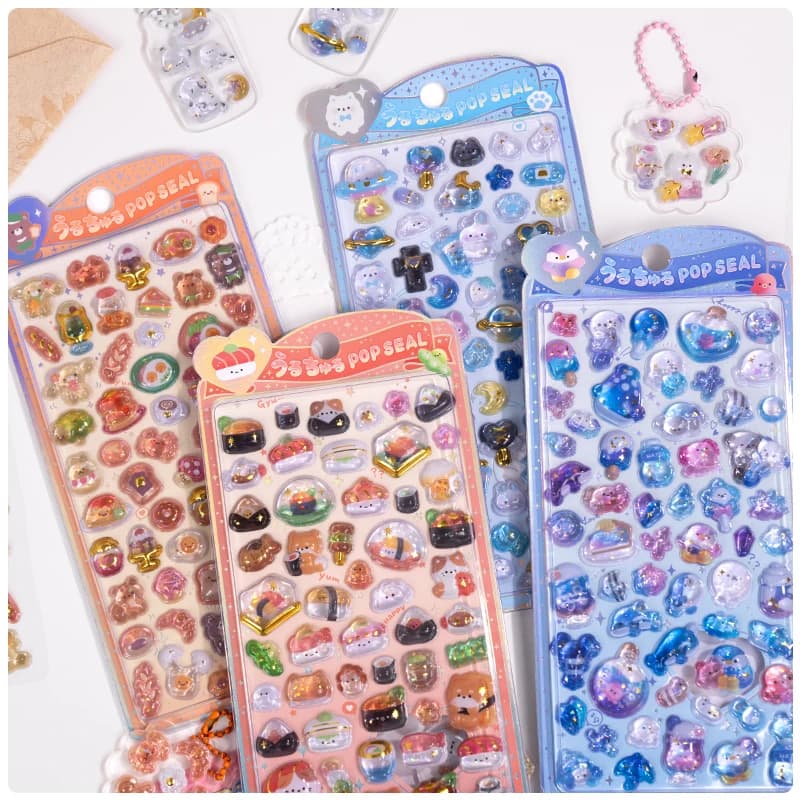 Stile giapponese Mini Sweet Drop Adesivi in rilievo 3D Scrapbooking Diario fai da te Cancelleria Diario Decor Adesivi carini Forniture scolastiche