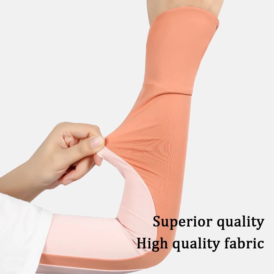 Women's Gloves with UV Protection - Slim long breathable silk sleeves UV cycling, electric bike and summer guide