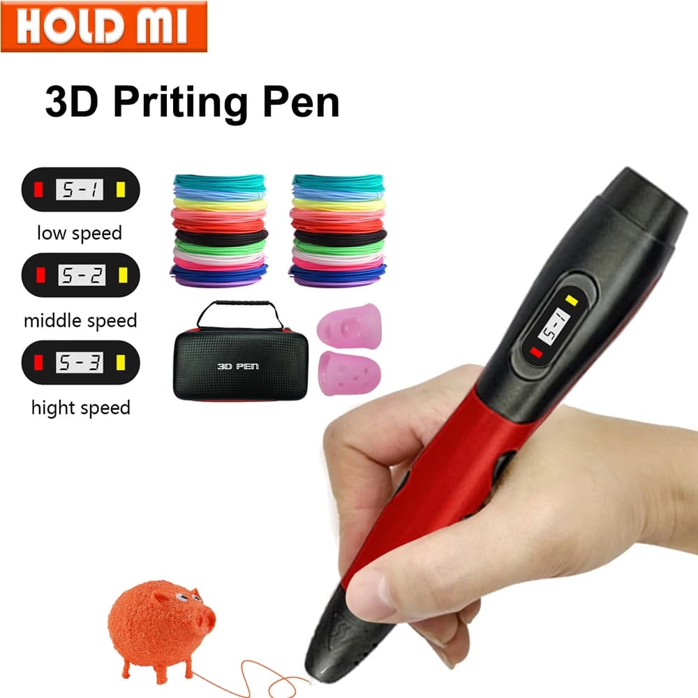 3D Pen for Kids 3D Printing Pen 3D Adjustable at 3 Speed LCD Screen Drawing Pens DIY-D-Y Filament PLA Children's Toys Gifts for Girls and Boys