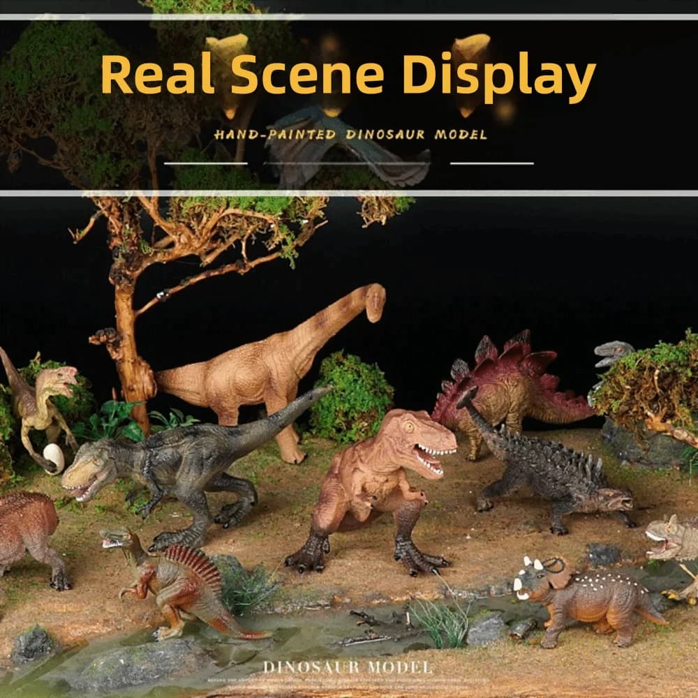 Modelli di dinosauri di diverse dimensioni, realistici, in gomma, action figure educative di dinosauri giurassici