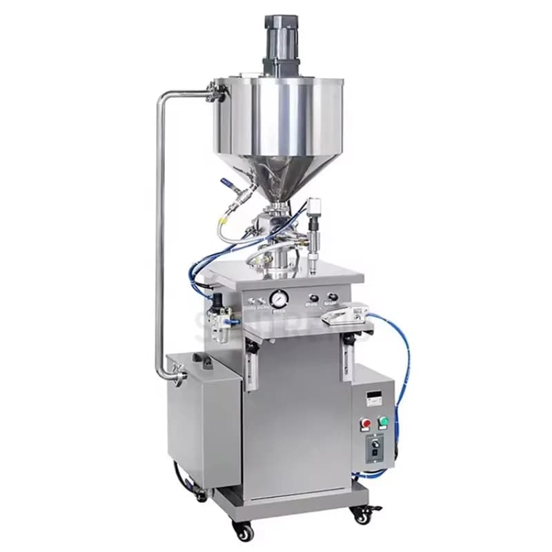 Economical semiautomatic filler for hot liquid candle wax