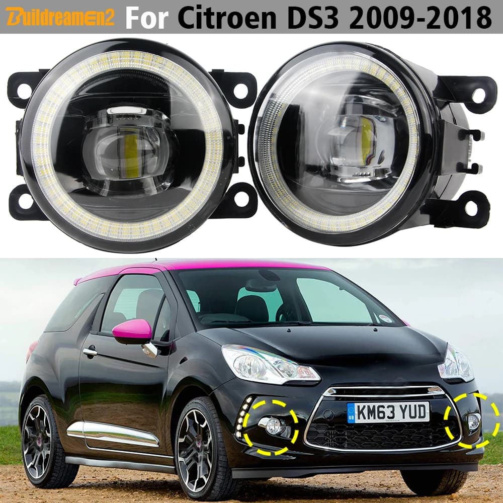 2X30W Car LED Angel Eye fendinebbia lampada di guida DRL H11 per Citroen DS3 DS 3 2009 2010 2011 2012 2013 2014 2015 2016 2017