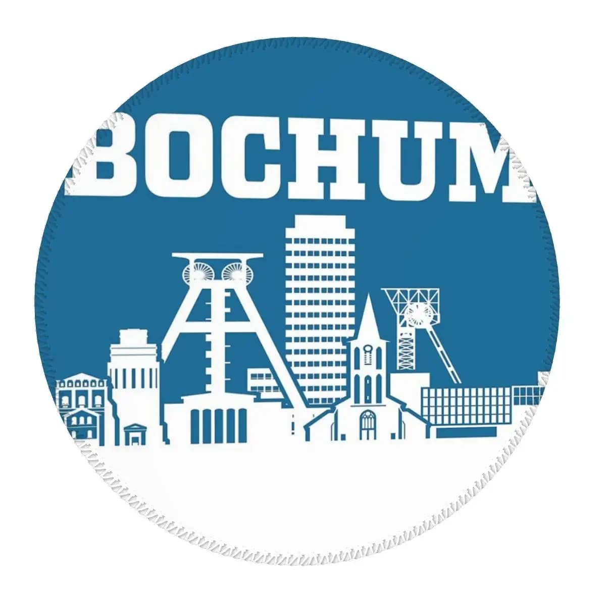 Bochum Round Mouse Pad Computer Keyboard Mouse Mat Gaming Laptop Desk Mat Office Accessories Table Mats