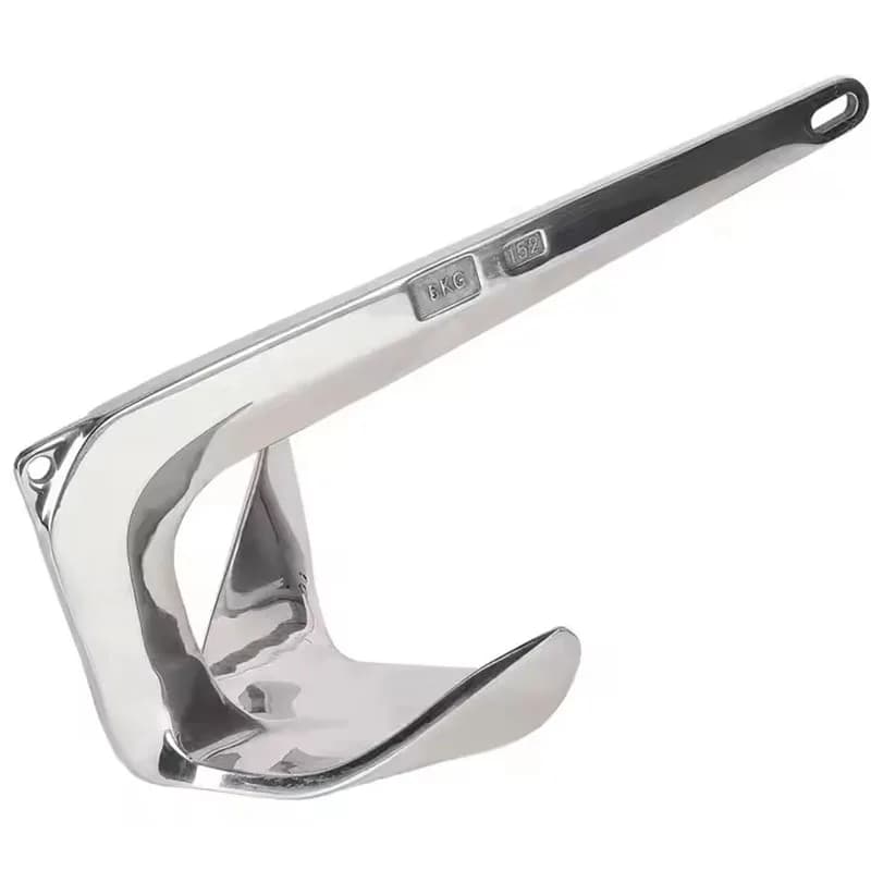 15-30kg Bruce Style Claw Anchor Custom Mirror Polished 316 Stainless Steel Marine Boat Anchor