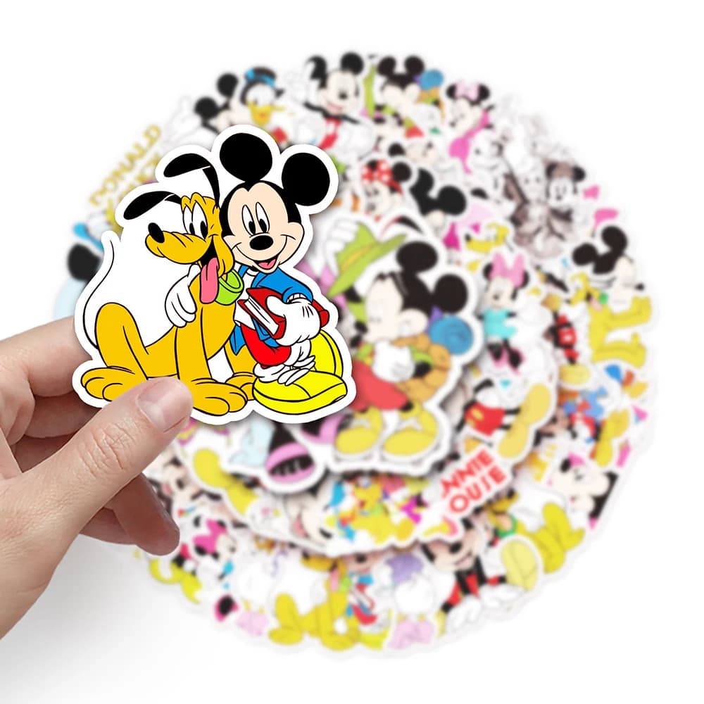 10/30/50 Pezzi Adesivi Classici Disney Topolino, Impermeabili, per Decorazione Telefono, Quaderno, Custodia, Premi