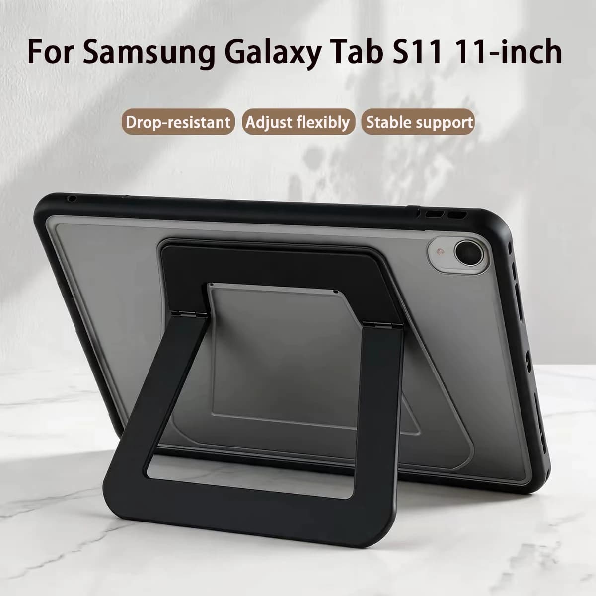 Drop-Resistant Case For Samsung Galaxy Tab S11 Adjust The Angle Flexibly Stand Cover For Tab S11 11-inch Sturdy Tablet Case