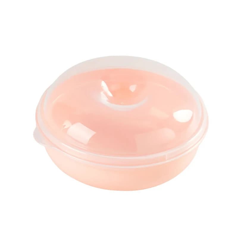 Scatola per il pane Contenitore per alimenti trasparente a forma rotonda per microonde Scatola per pane tostato per sandwich Scatola per il pranzo Bento per la colazione della scuola dei bambini