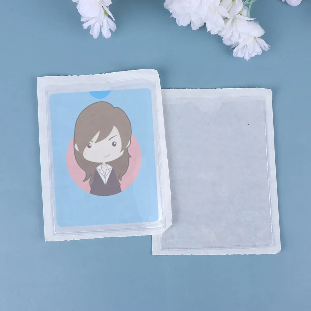 10Pcs Transparent PVC Badge Holders Multipurpose Self-Adhesive Label Covers for Organizing Documents Cards Parking Permits