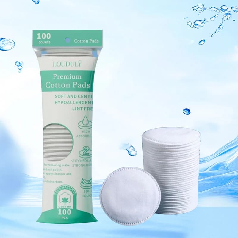100/400 pcs. round ostrich sticks in soft and breathable cotton for daily facial cleaning, nail removal and makeup accessories
