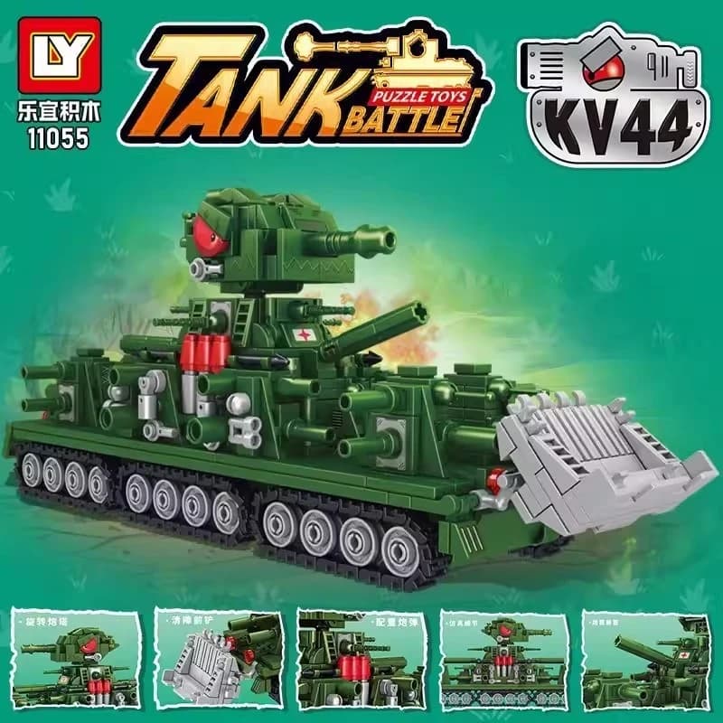 LEYI KV-44 Super Carro Armato Pesante, Blocchi da Costruzione, 905+ Pezzi, Modello Mecha Militare, Giocattolo Puzzle Fai-da-Te, Regalo per Ragazzi