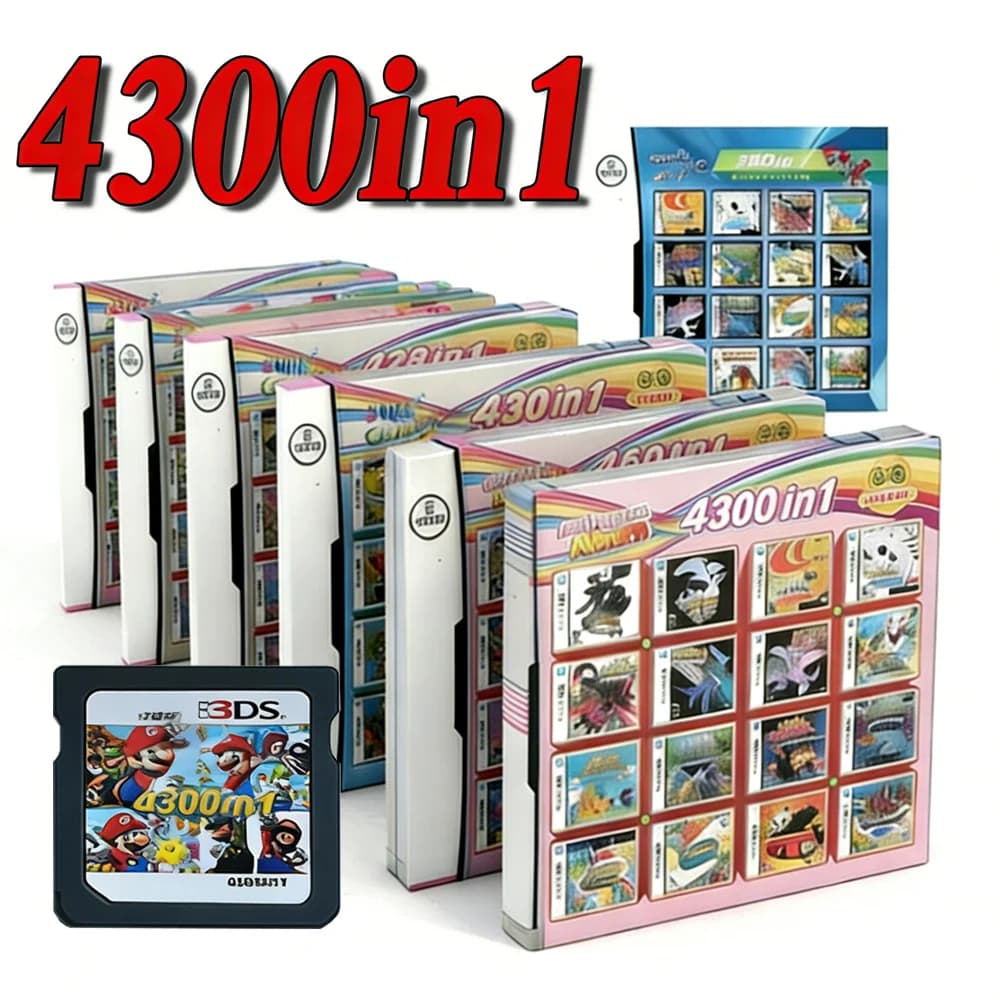 Nuova Scheda di Gioco Compilata 4300 in 1 per DS NDS 3DS 3DS NDSL, Cartuccia per Console Portatile (Scheda R4)