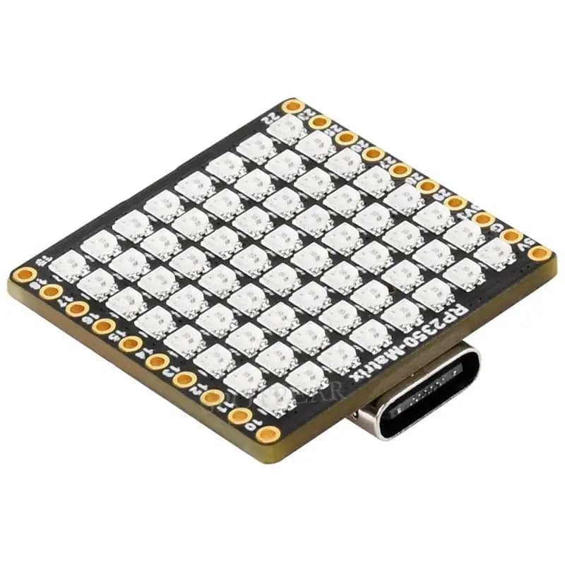 Scheda di sviluppo Raspberry Pi Pico 2 RP2350-Matrix con sensore QMI8658 a 6 assi e matrice LED RGB 8x8