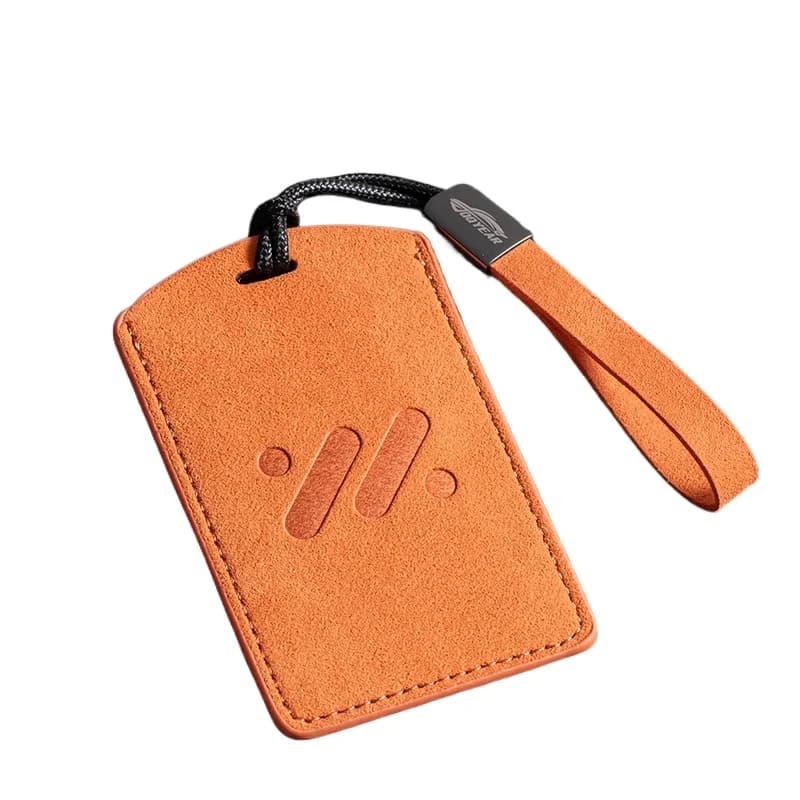 Cover in Pelle Scamosciata per Scheda NFC IM LS7/LS6/L7 Pro, Custodia Protettiva Morbida Premium con Portachiavi e Logo Auto, Anti-Piegatura