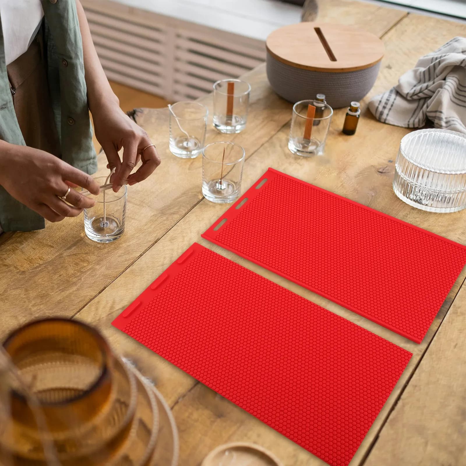 Large Surface Honeycomb Texture Silicone Mold for Beeswax Wraps Making Craft Projects Sustainable Beekeeping Honeycomb Sheet