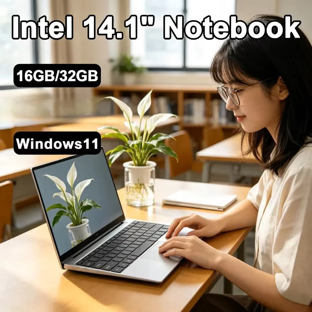 Nuovo Laptop Ultra-Sottile da 14.1" 2026, Processore Intel Core I7-8650U, Windows 11 Pro, 32GB, 2TB M.2, Ideale per il Lavoro d'Ufficio Quotidiano
