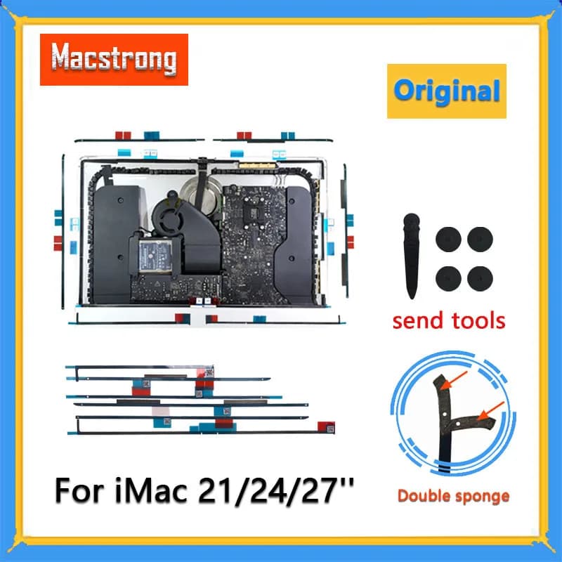 1/5Set Nuovo Originale A2115 A1419 Adesivo 27 ''per iMac 21'' A2116 A1418 Striscia Adesiva 24'' A2438 A2439 Display LCD Nastro