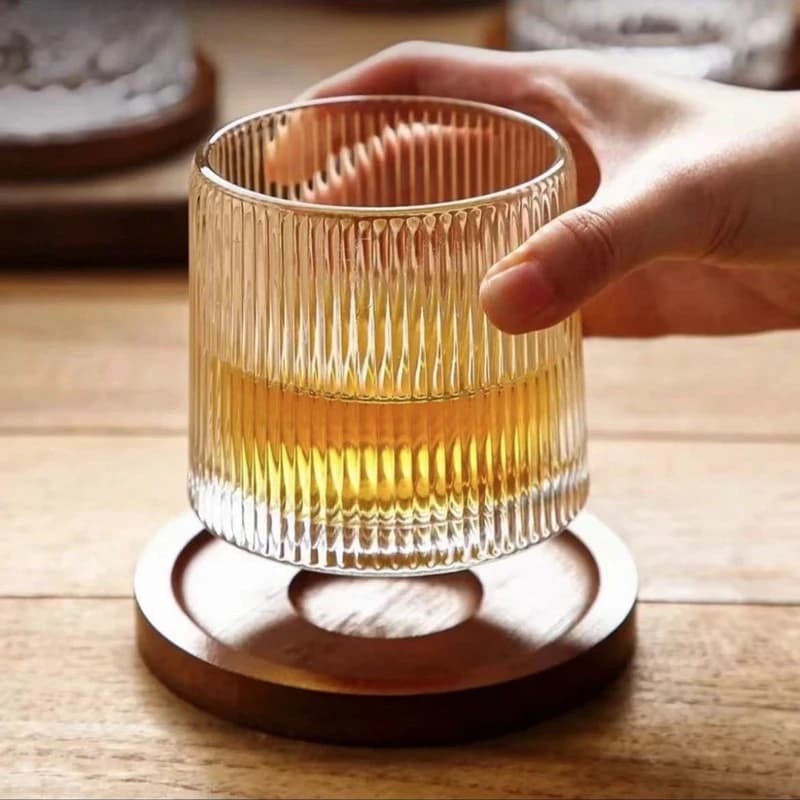 Bicchiere Creativo Girevole per Birra e Vino, Bicchiere da Whisky in Stile Western, Bicchiere in Vetro Spesso, Tazza per Acqua, Bicchieri per Succhi per Casa e Ristorante