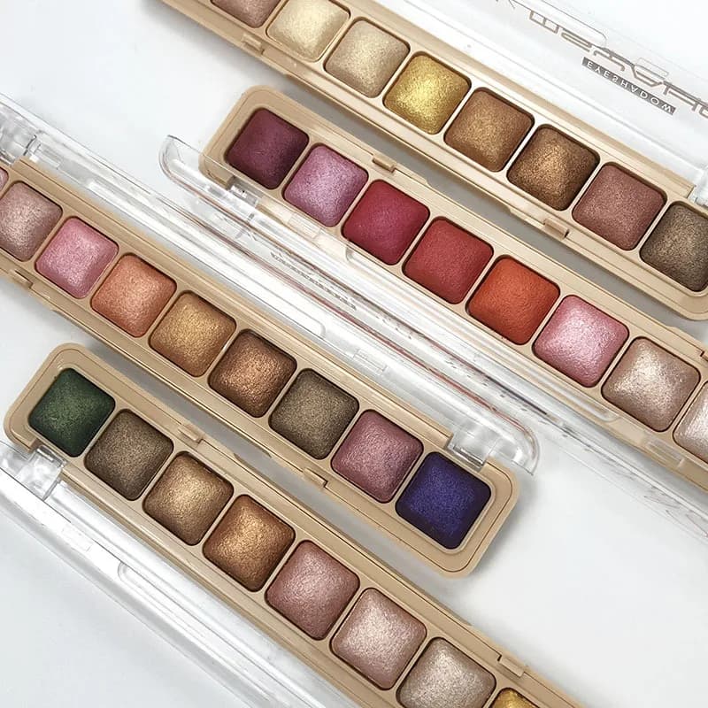 1pc Eyeshadow Glitter Matte Highlighter Long-Lasting facile da indossare Beauty 9 colori Shimmer Eyeshadow Palette strumenti per il trucco