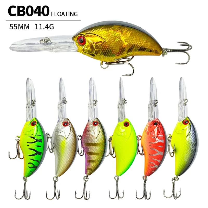 Artificial baits Crankbait 55MM 11.4G Fishing floats, Jerkbait for Luccio, Artificial bait for Spigola, Swimbait, Fishing accessories