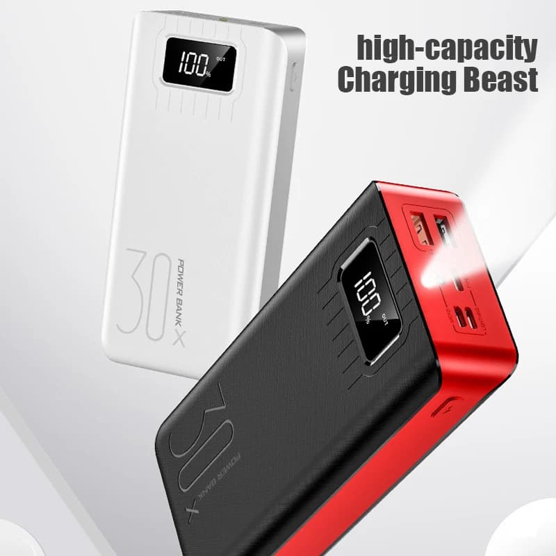 50000mAh Power Bank Ricarica portatile Poverbank Caricabatteria esterno per telefono cellulare Powerbank 50000 MAh per Xiaomi Mi