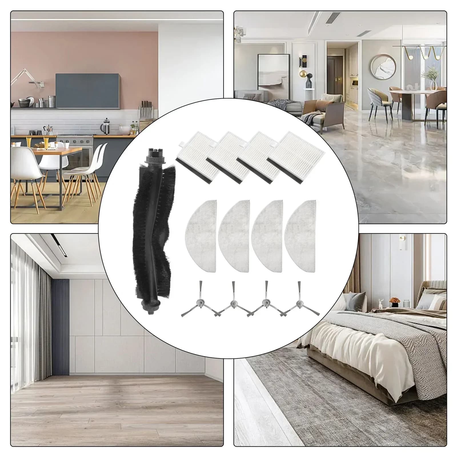 Brush Kit Vacuum Parts Air Purifying Filter Accessories For Home Cleaning Side Brushes As Shown Home Maintenance