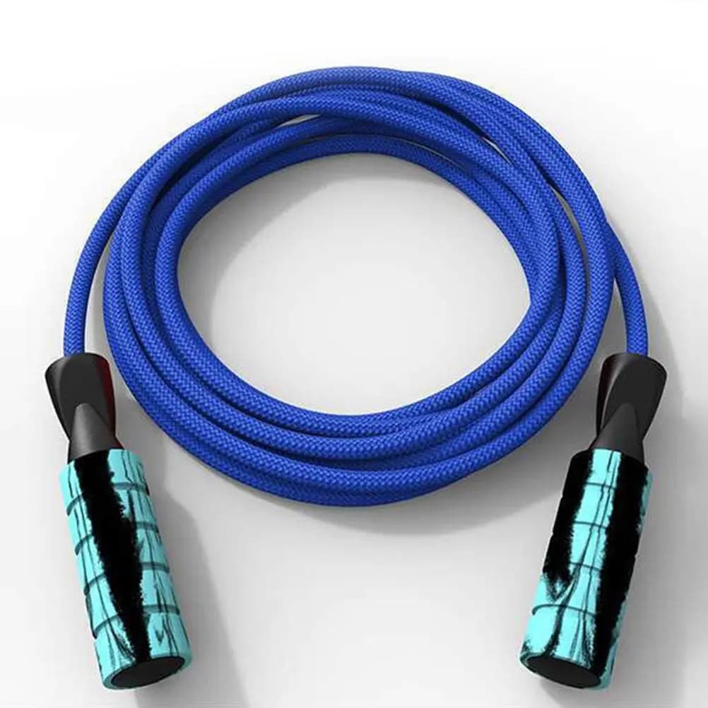 Fitness Training Jump Rope 9Mm Blue Duplex Bearing For Adults Students Weighted Skipping Rope Handles Workout Gym Sports