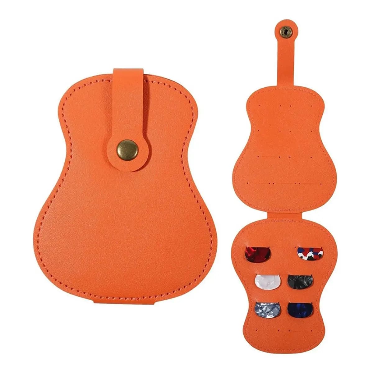 【EXCLUSIVO!】 Custodia per plettro per chitarra Porta plettro per chitarra multi-slot in PU, custodia per plettro per chitarra per riporre il nero