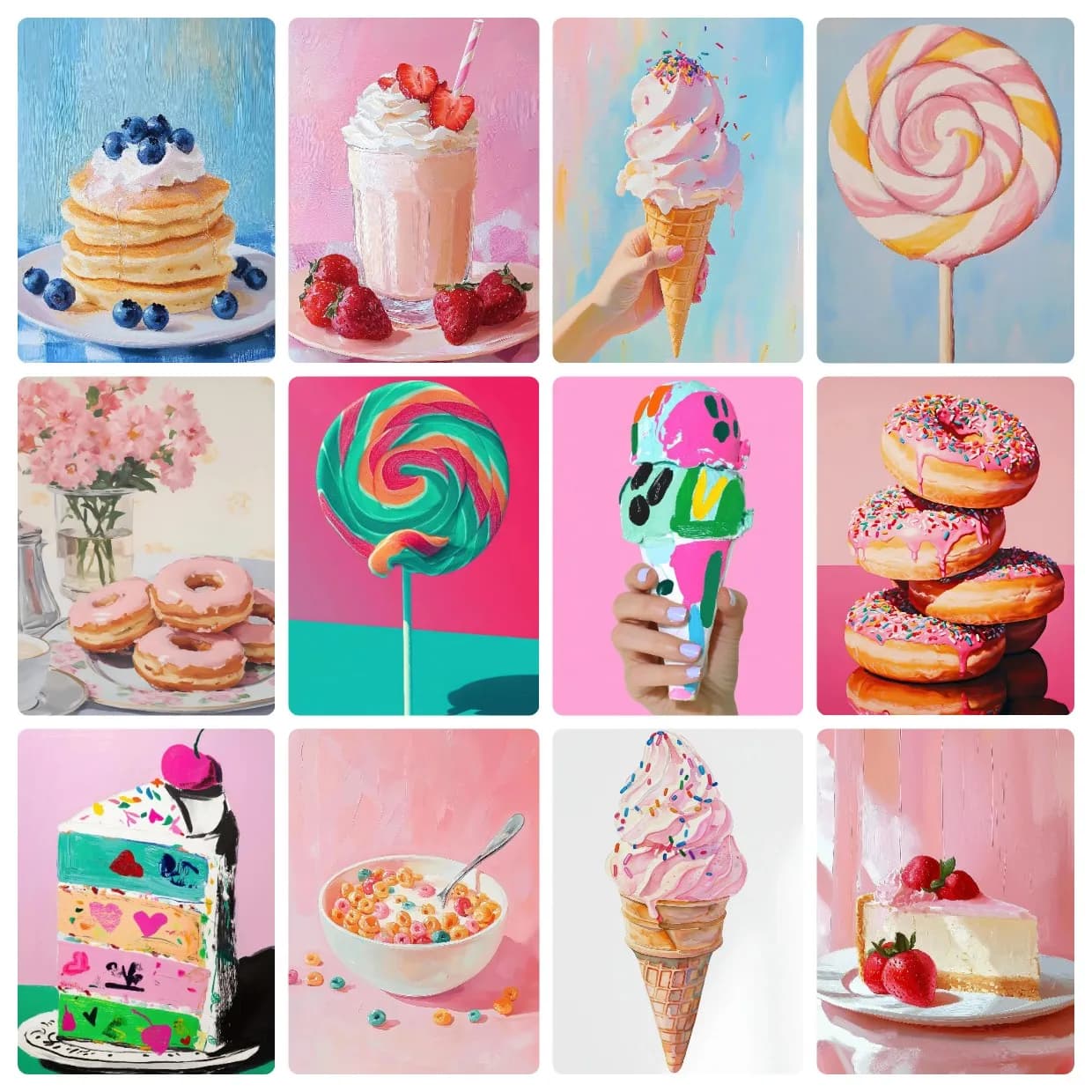 DIY Diamond Painting Beautiful And Sweet Creative Candy Dessert Diamond Mosaic Handmade Art Gift Home Decor