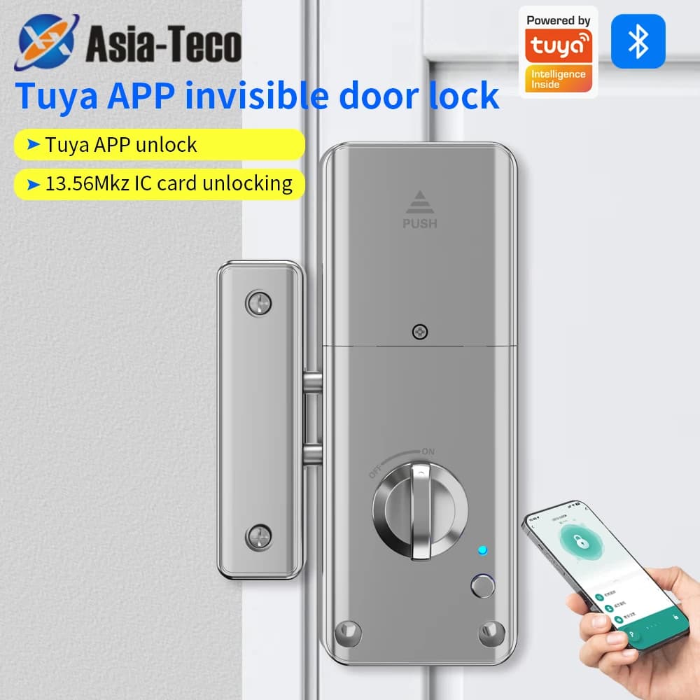 Maniglia nascosta batteria antifurto serratura elettronica intelligente senza chiave ingresso di sicurezza con app Tuya Alexa Google Home serratura intelligente