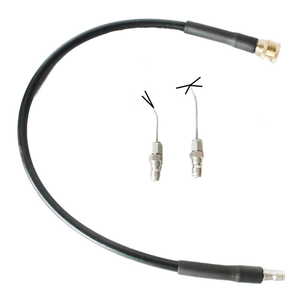 Set of 2 metal needles and spray tubes for deep cleaning of household appliances, garden cracks and washing machines.