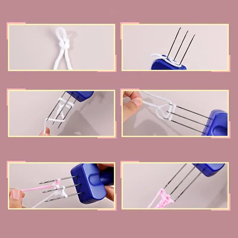 Strumento Portatile per Uncinetto a Gancio, Ago a Gancio da 3,4 mm per Lavorazione a Maglia, Strumento per Uncinetto per Bordature o Finiture di Progetti a Maglia