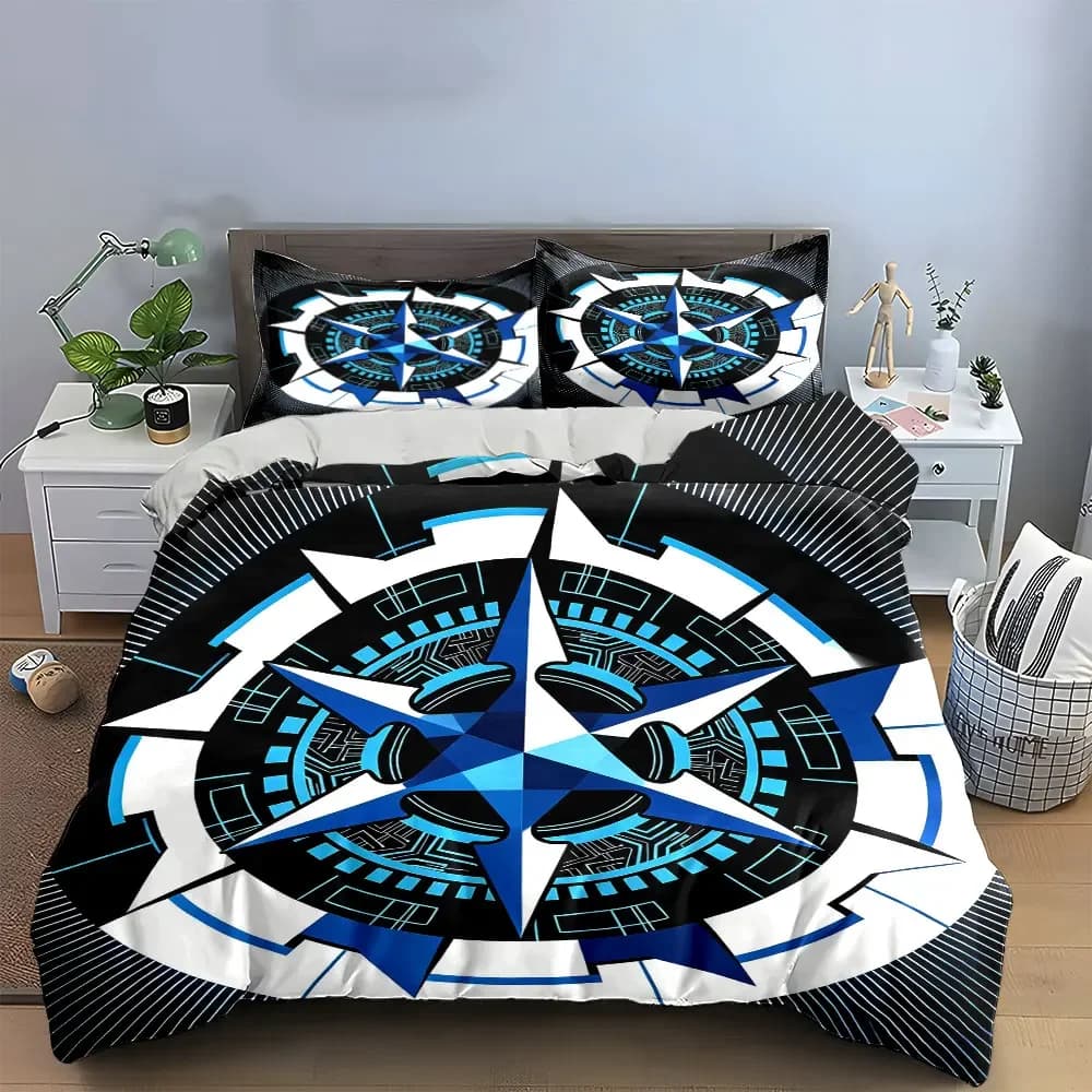 Geometric Abstract Art Decor Set Soft Comfortable Duvet Cover Bedding Set Included 1*Duvet Cover & 2*Pillowcases, gift