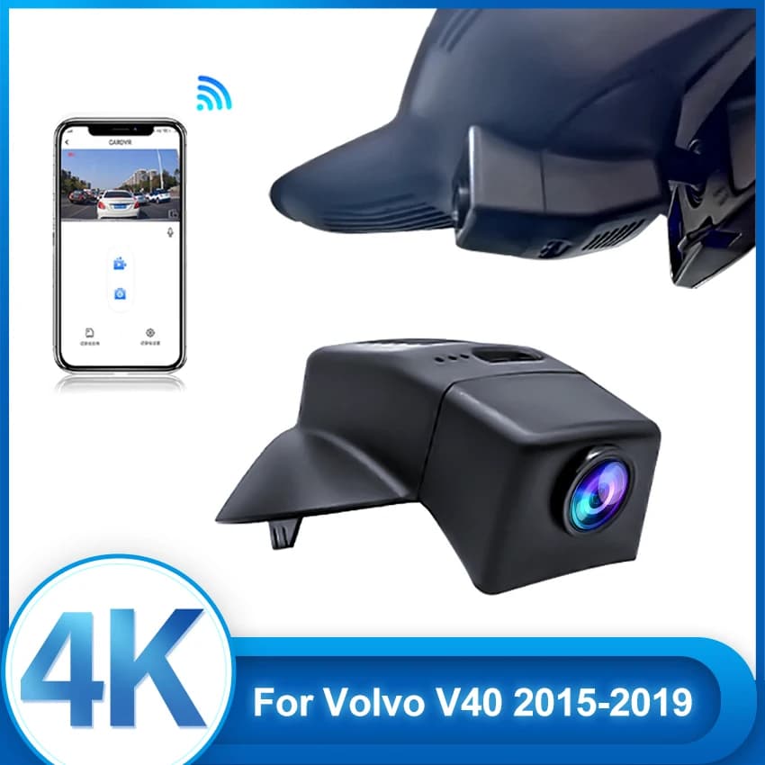 4K 2160P Plug and play Car DVR Video Recorder Dash Cam Camera For Volvo V40 2015 2016 2017 2018 2019 Control By Moblie APP