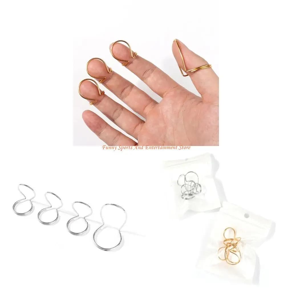 C4DE 4 Pz Plettro per Dito per Chitarra Regolabile Plettri per Pollice Set Plettri per Dito per Chitarra a Farfalla Plettro per