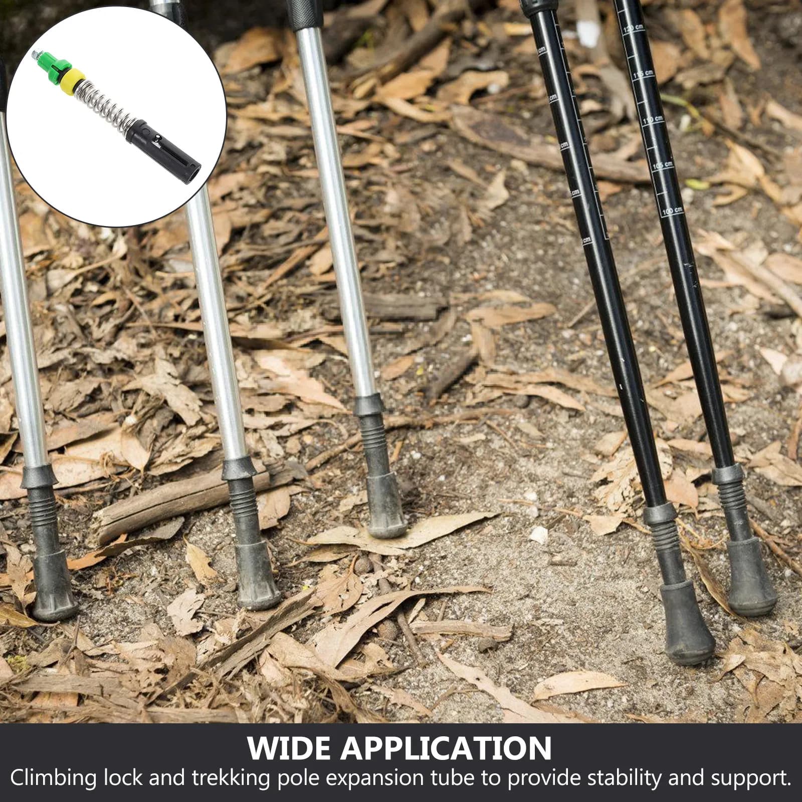 Hiking Stick Expansion Tube Lightweight Shock Absorbing Trekking Pole Tips Rubber Hiking Pole Accessories Trekking Poles for Men