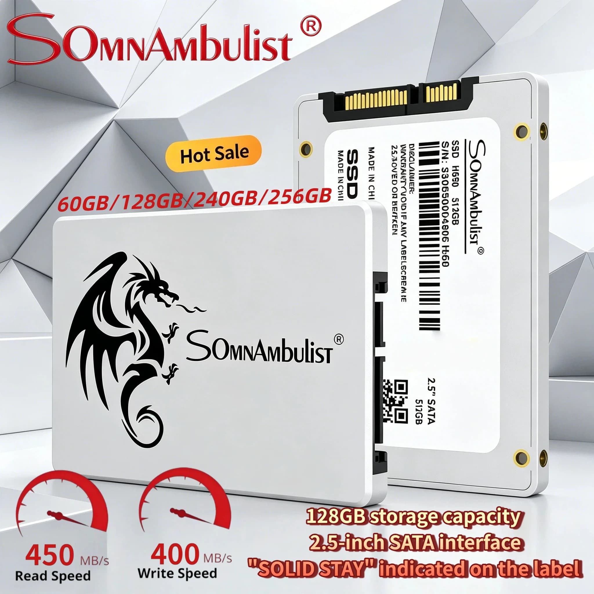 SomnAmbulist SSD 2.5 Inch 60GB 128GB 256GB 512GB for Laptop Desktop Solid State Drive SATA3 120GB 240GB 480GB Internal Hard Pro