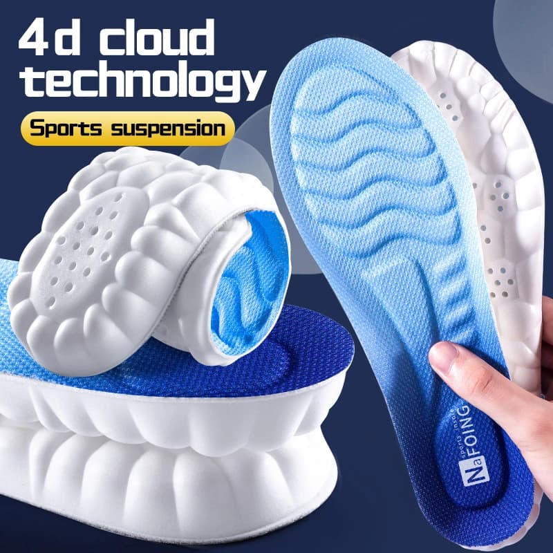 Sports soles with Cloud 4D technology for shoes Soft and breathable PU sole Shock Absorption cushions Orthopaedic treatments