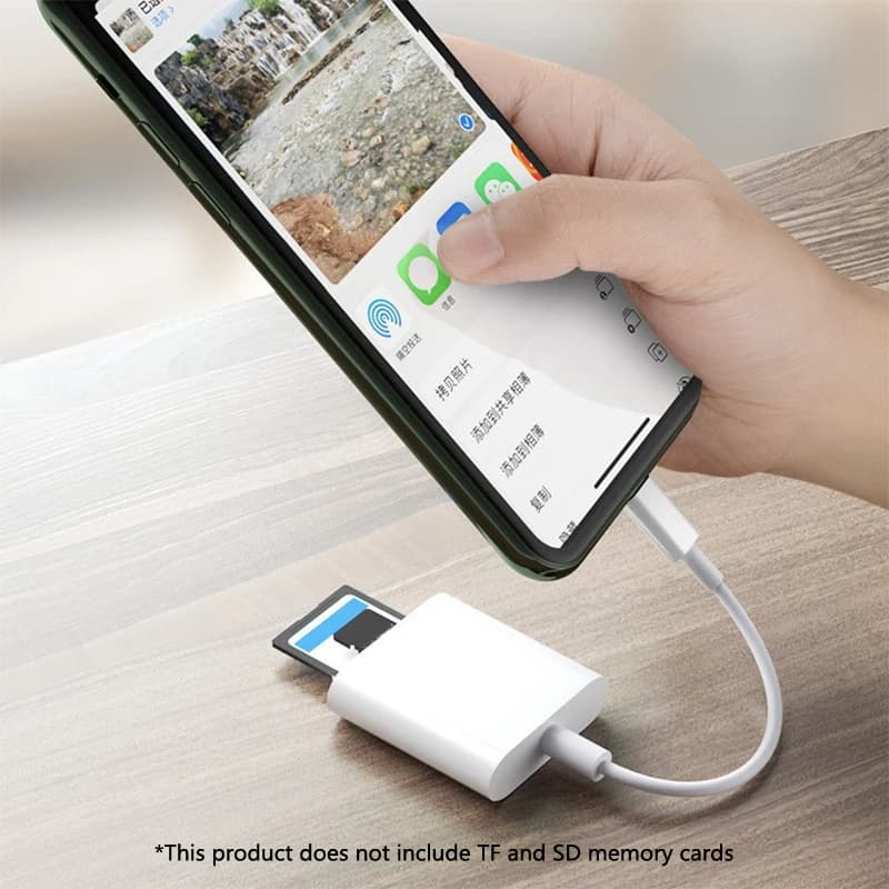 Convertitore di memoria da USB C a scheda SD OTG SD/TF per iPad Pro, per MacBook e altri tablet, lettore di schede USB-C 2 in 1