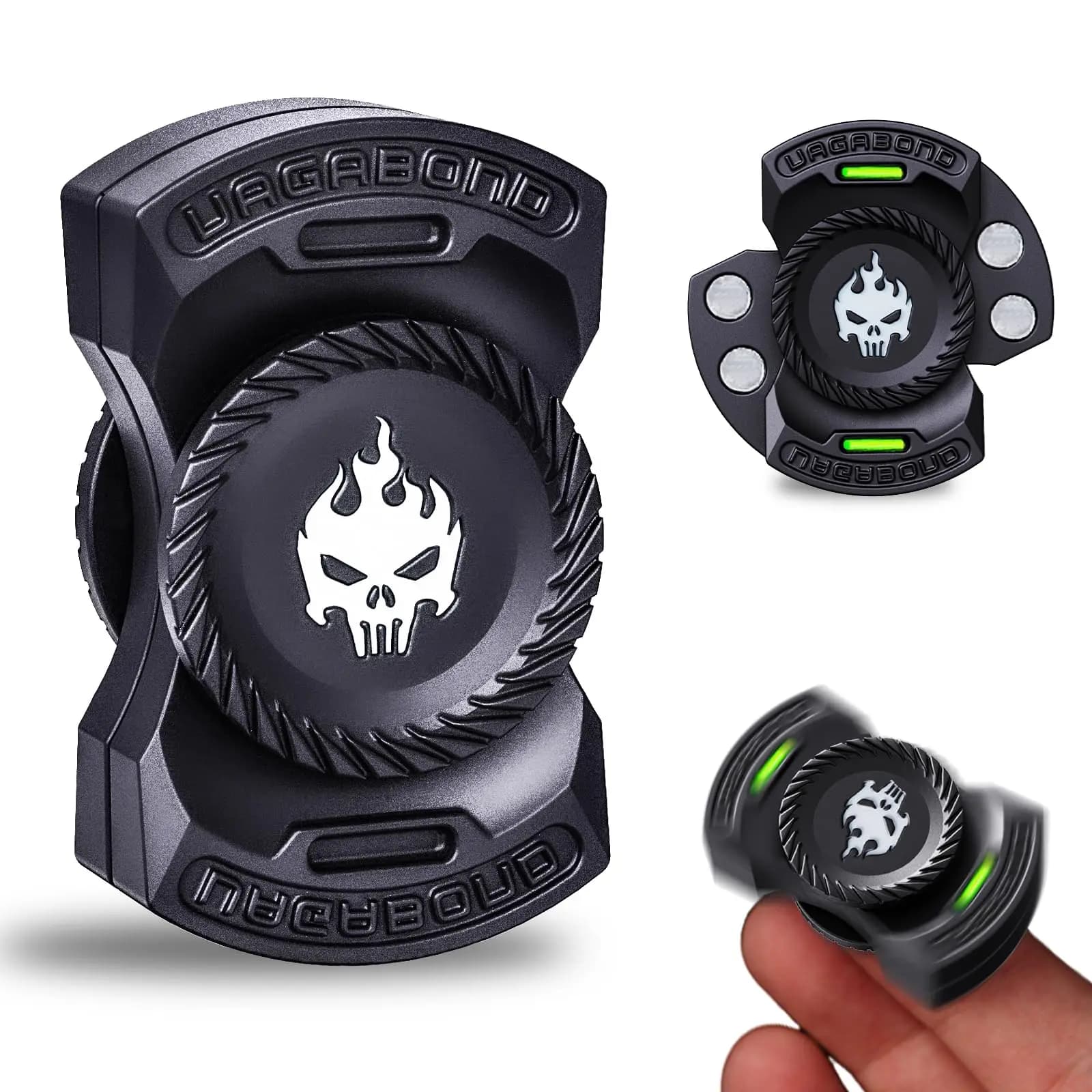 Divertente Giocattolo Antistress 3-in-1 EDC Personalizzato a Forma di Teschio e Fantasma, Spinner e Slider in Lega Metallica, Strumento per ADHD