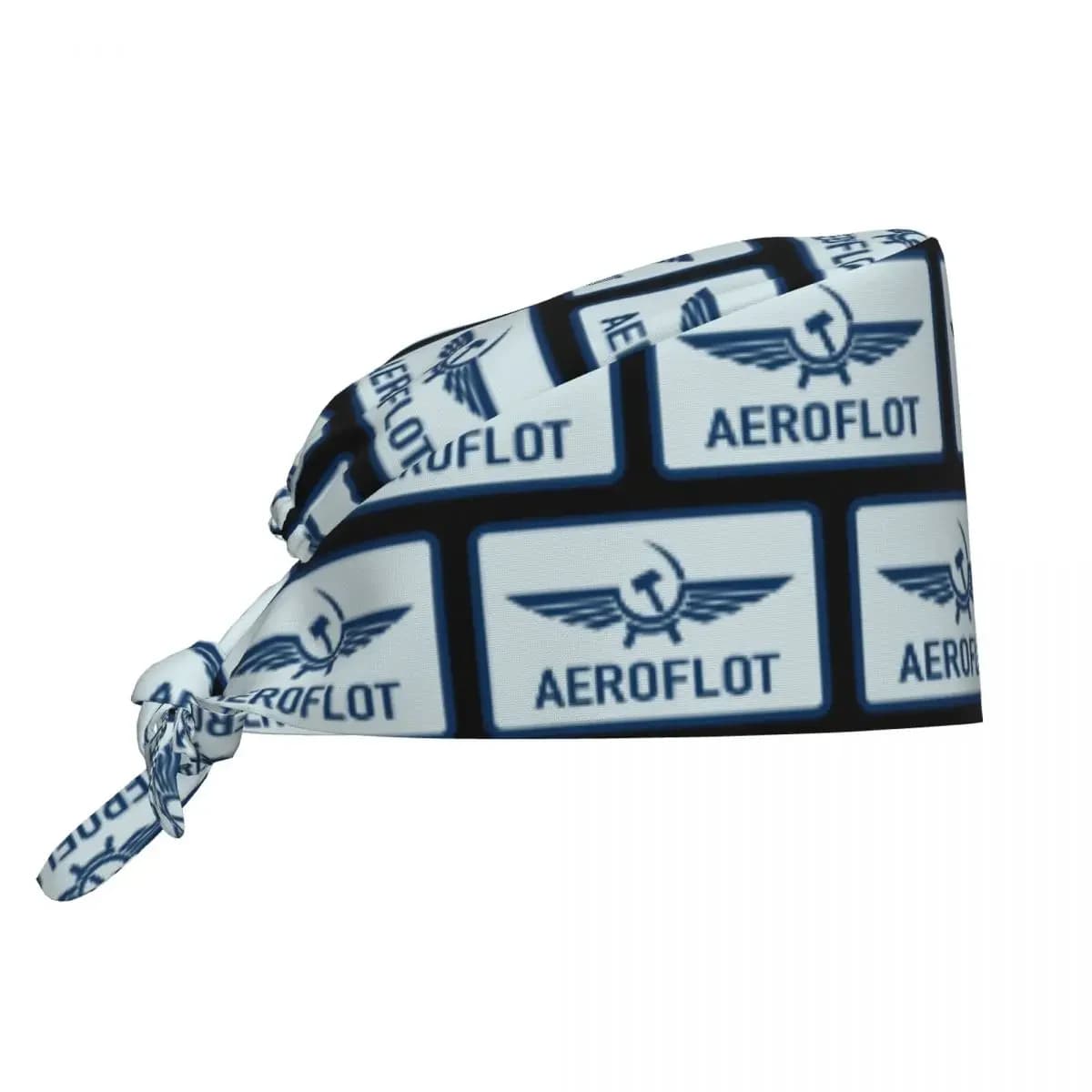 Aeroflot Aviation Russe Pilote Aerospace Aviateur Scrub Hat Doctor Working Surgical Cap Unisex Nursing Caps for Dentist