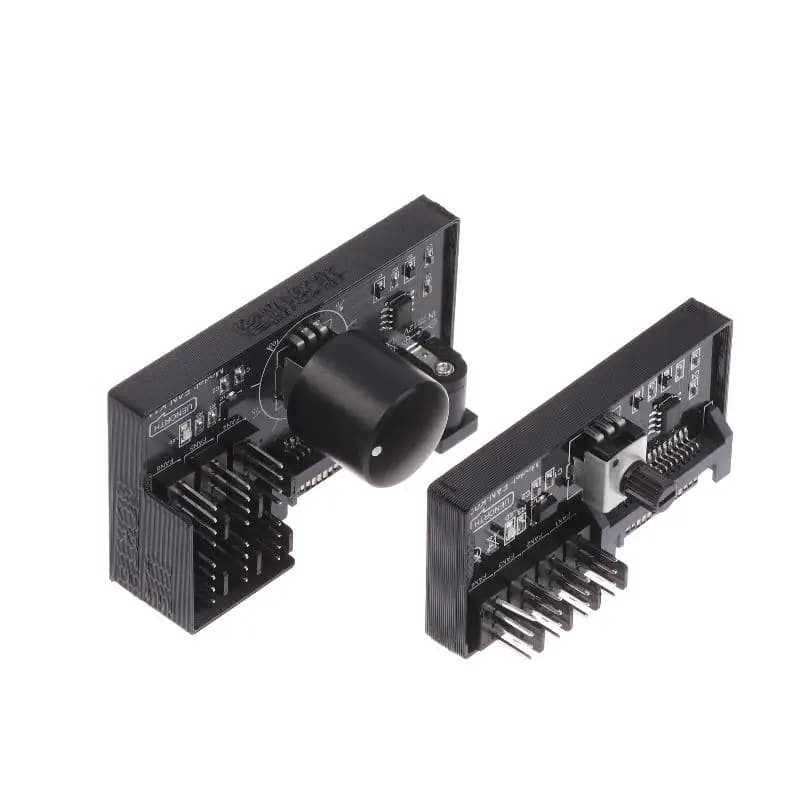 1Pc PWM Fan Speed Controller SATA DC Power On 4Pin Fan Governor NAS Server Fan Speed Regulator 4-Way 6-Way PWM Fan HUB Control