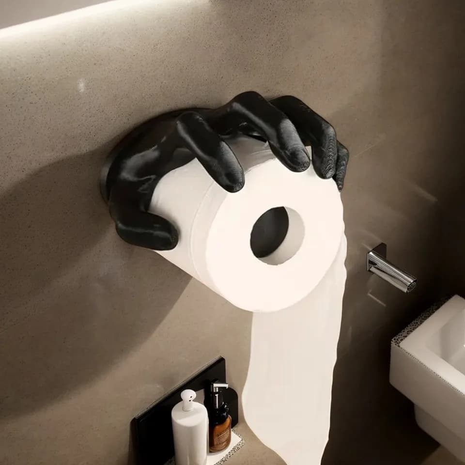 Scatola di carta igienica a mano con strega nera gotica 1 PC Decorazione creativa per la casa di Halloween Decorazione unica per il bagno artigianale
