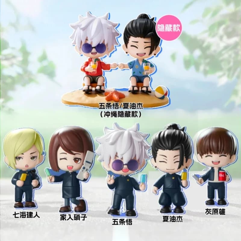 Keepplay Jujutsu Kaisen Gojo Satoru Mobile Blind Box Anime Action Figure Face Mask Change mysterious box Desk Decoration Christmas Gift